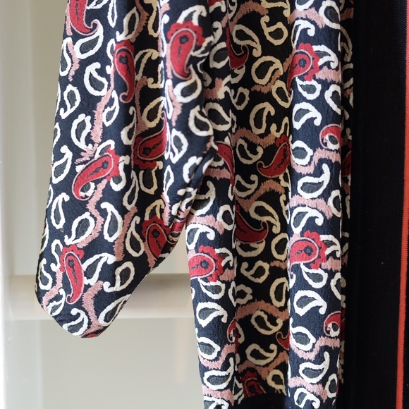 Vintage Black Red Open Cardigan Kimono - Picture 7 of 8